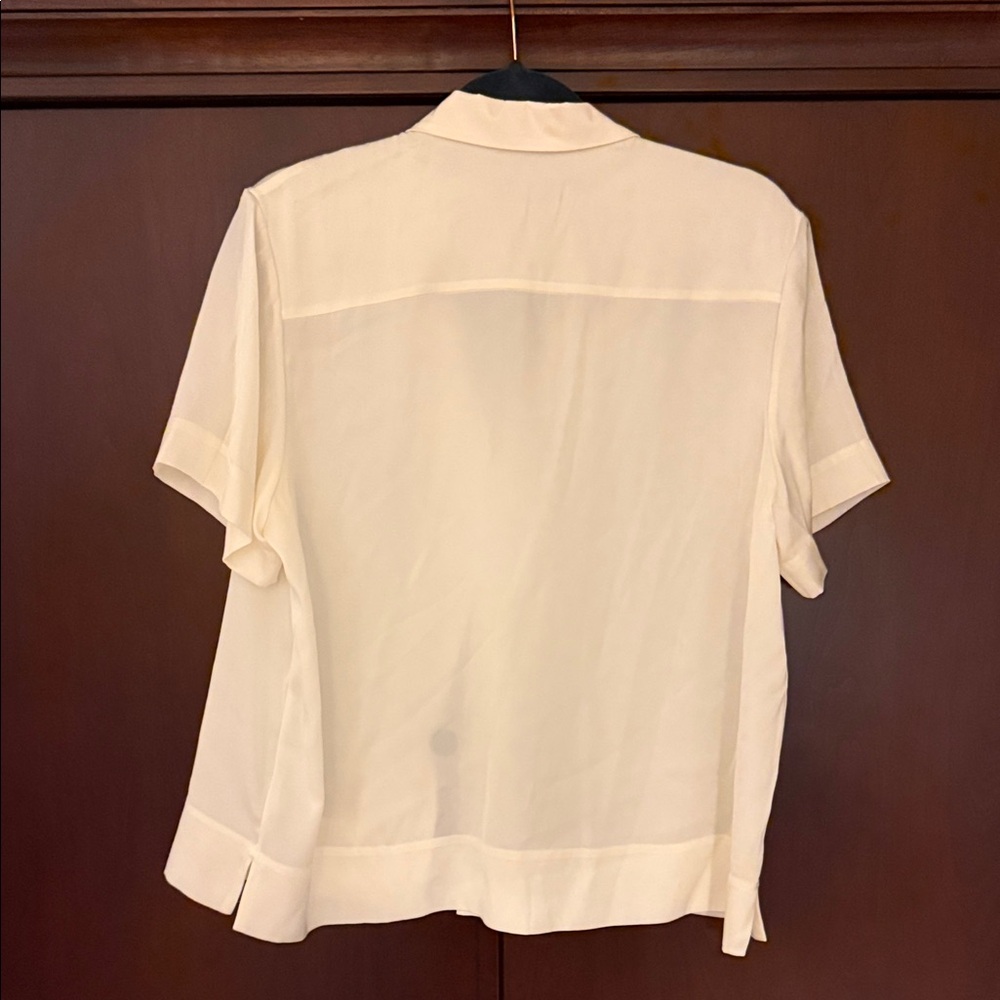 Quince Cream Short-Sleeve Button-Down Shirt - Picture 4 of 4
